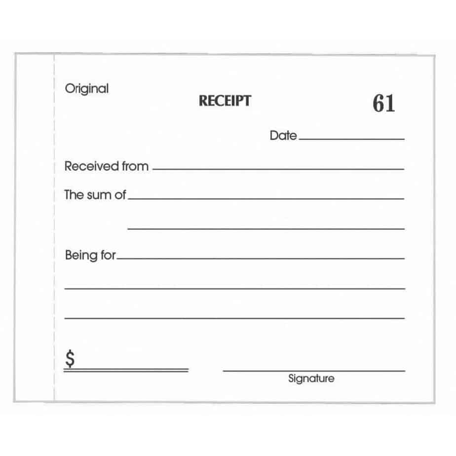business receipts book