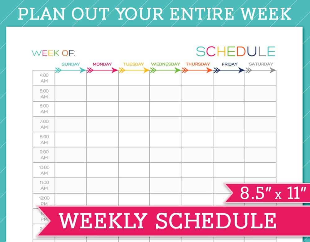 weekly work schedule maker free