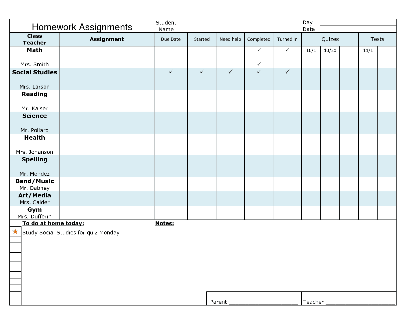 22  Homework Planner Templates (Schedules) Excel PDF Formats