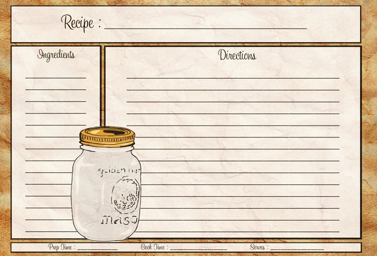 Word Recipe Card Template Plmpedia