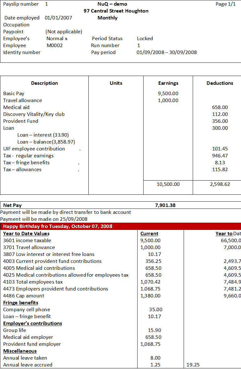 7 Payslip Templates Excel PDF Formats