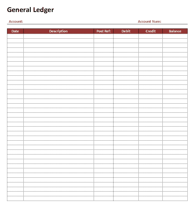 21 General Ledger Templates Examples Excel PDF Formats